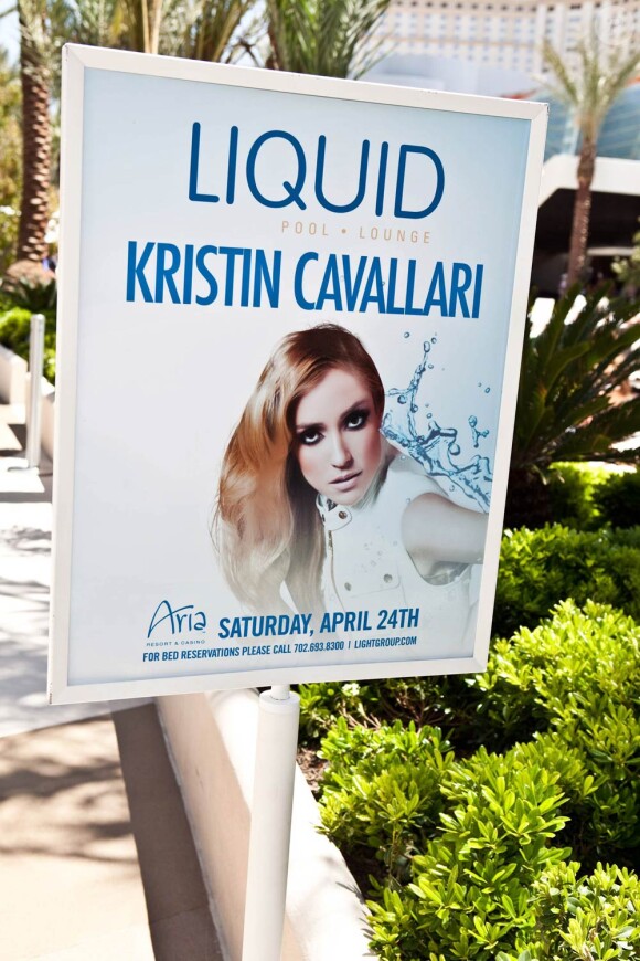 Kristin Cavallari à la Liquid Pool Lounge party, au Aria Resort & Casino à Las Vegas, le 24 avril 2010
