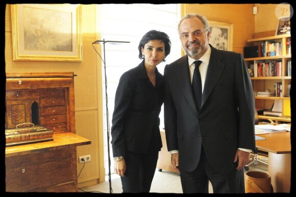 Rachida Dati et Ignacio Polanco, patron du groupe de presse Prisa. Madrid, le 26/04/2010
