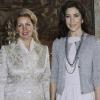 Le 28 avril 2010, la princesse Mary de Danemark reçoit Svetlana Medvedeva au château de Rosenborg
