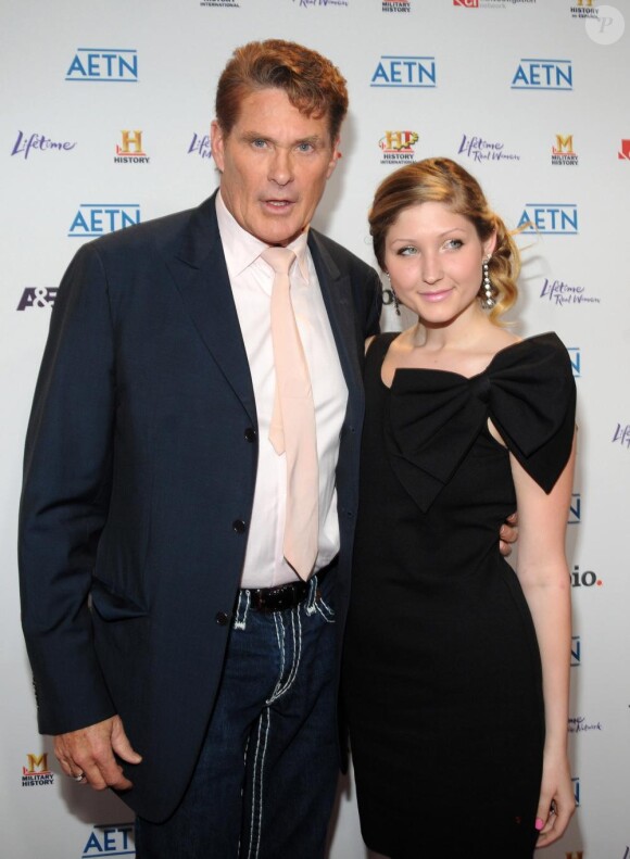David Hasselhoff et sa fille Taylor Ann lors de la soirée A&E Upfront Party au IAC Building le 5 mai 2010 à New York