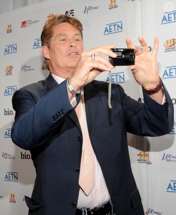 David Hasselhoff lors de la soirée A&E Upfront Party au IAC Building le 5 mai 2010 à New York