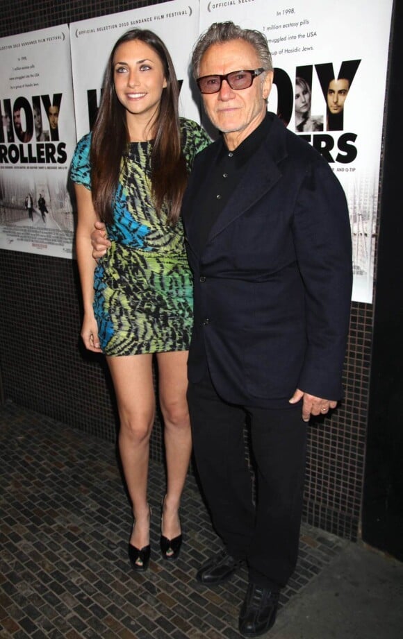 Harvey Keitel et sa fille Stella Keitel lors de la première du film Holy Rollers à New York, le 10 mai 2010