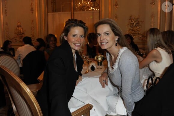 Karïn Courtin et Cyrielle Clair au déjeuner de l'Hôtel Le Meurice, le 6 mai 2010.