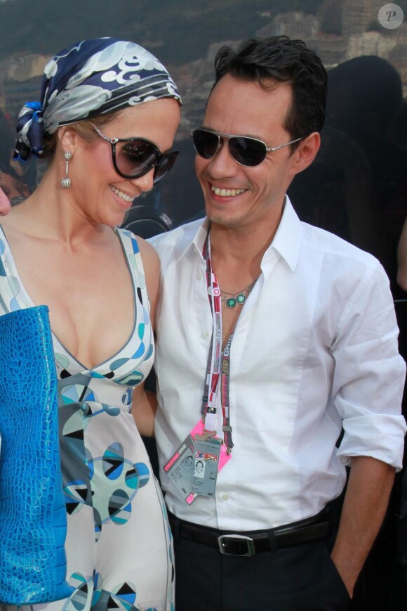 Jennifer Lopez et Marc Anthony au Grand Prix de Monaco dimanche 16 mai 2010.