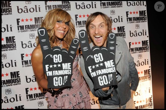 Soirée F*** Me I'm Famous des Guetta à Cannes, le 19 mai 2010 : David et Cathy Guetta !