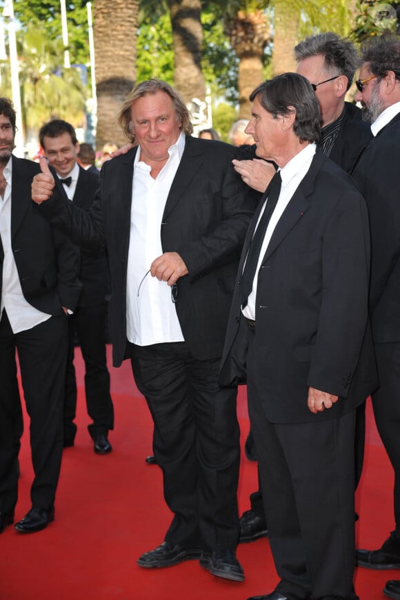Gérard Depardieu lors de la présentation du film Fair Game durant le festival de Cannes le 20 mai 2010