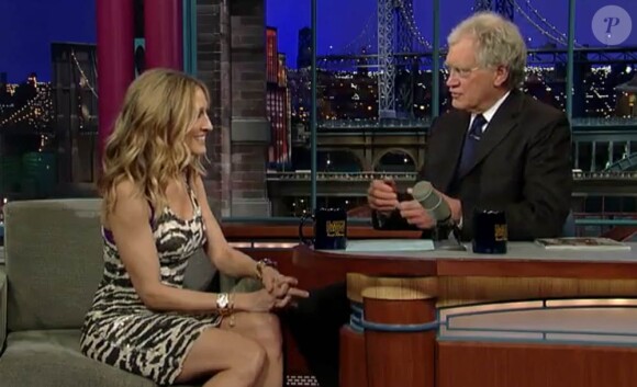 Sarah Jessica Parker sur le plateau du Late Show With David Letterman