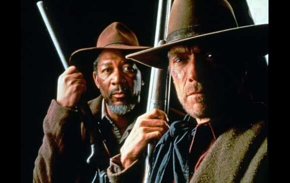 Clint Eastwood et Morgan Freeman dans Impitoyable
