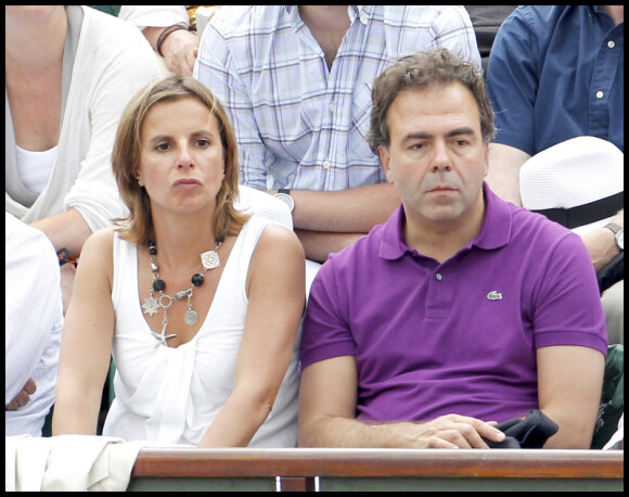 Luc Chatel et son épouse au tournoi de Roland-Garros. 6/06/2010