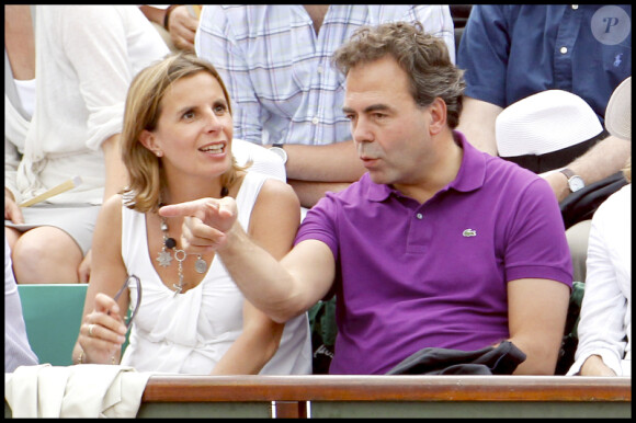 Luc Chatel et son épouse au tournoi de Roland-Garros. 6/06/2010