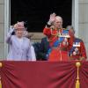 La reine Elizabeth II et son époux le prince Philip à la parade Trooping the Colour, le 12 juin 2010, à Londres.