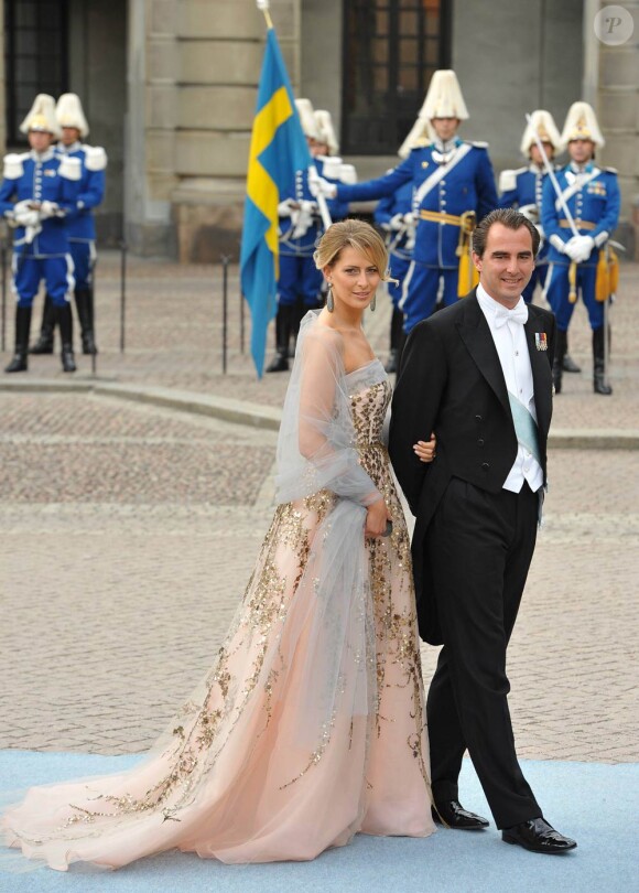 Samedi 19 juin 2010 : Le mariage de la princesse Victoria de Suède et de Daniel Westling, apothéose de leur conte de fées, a été béni par un incroyable cortège de royaux. Nikolaos de Grèce et Tatiana Blatnik.