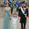 Samedi 19 juin 2010 : Le mariage de la princesse Victoria de Suède et de Daniel Westling, apothéose de leur conte de fées, a été béni par un incroyable cortège de royaux. Mary et Frederik de Danemark avec le prince Christian.