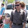 Christoph Waltz fait des courses avec sa compagne et sa fille à Los Angeles le 20 juin 2010