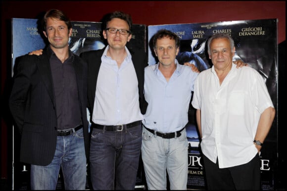 Grégori Dérangère, Gabriel Le Bomin, Charles Berling et Francis Perrin lors de l'avant-première du film Insoupçonnable le 5 juillet 2010