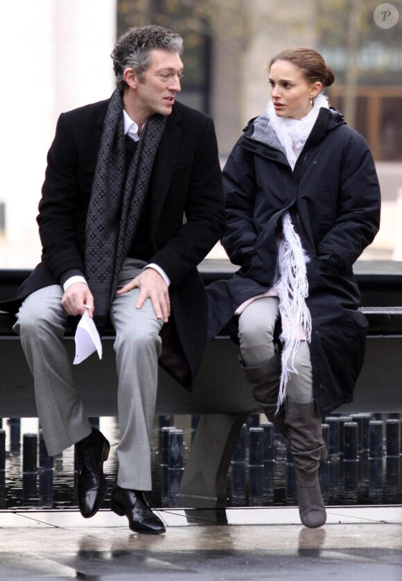 Natalie Portman et Vincent Cassel sur le tournage de Black Swan