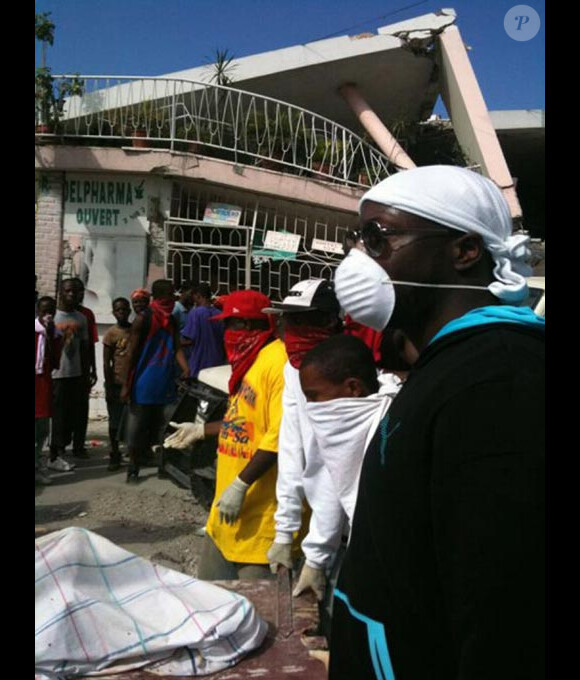Wyclef Jean à Port-au-Prince, juste après le tremblement de terre qui a ravagé Haïti en janvier 2010