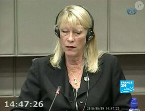 L'ex-agent de Naomi Campbell, Carole White, témoigne au procès de Charles Taylor, à La Haye, le 9 aout 2010