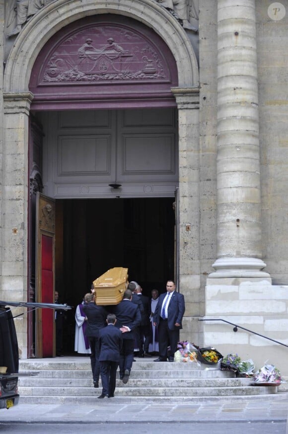 Les obsèques de Bruno Cremer, en l'église Saint-Thomas d'Aquin, dans le VIIe arrondissement de Paris, le 13 août 2010.