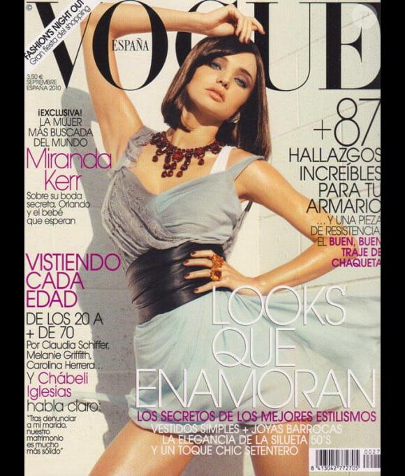 Miranda Kerr en couverure du Vogue espagnol, septembre 2010