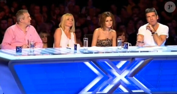 Louis Walsh, Geri Halmliwell, Cheryl Cole et Simon Cowell dans X Factor 2010