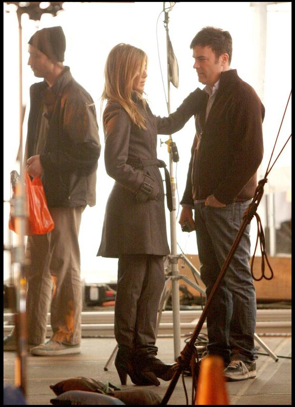 Jennifer Aniston et Jason Bateman sur le tournage d'Une famille très moderne