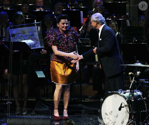 Polar Music Prize, Stockholm le 30 août 2010 : Björk et le roi Carl XVI Gustaf de Suède