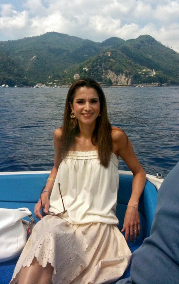 Rania de Jordanie en vacance en Italie en août 2009