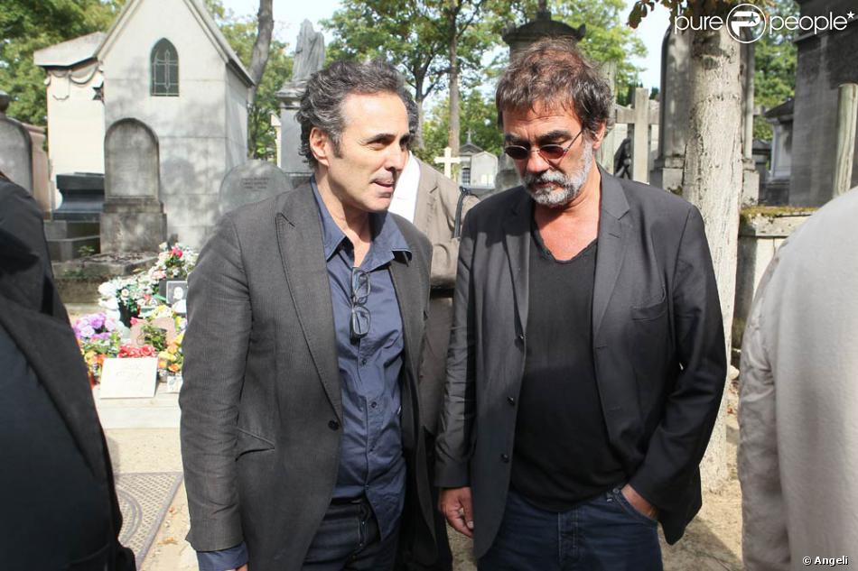 Gilbert Melki et Olivier Marchal, lors des obsèques d ...