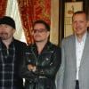 U2 rencontre le premier ministre turc, à Istanbul, le 5 septembre 2010