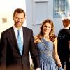 Letizia et Felipe d'Espagne à l'occasion du mariage du prince Nikolaos de Grèce. Août 2010