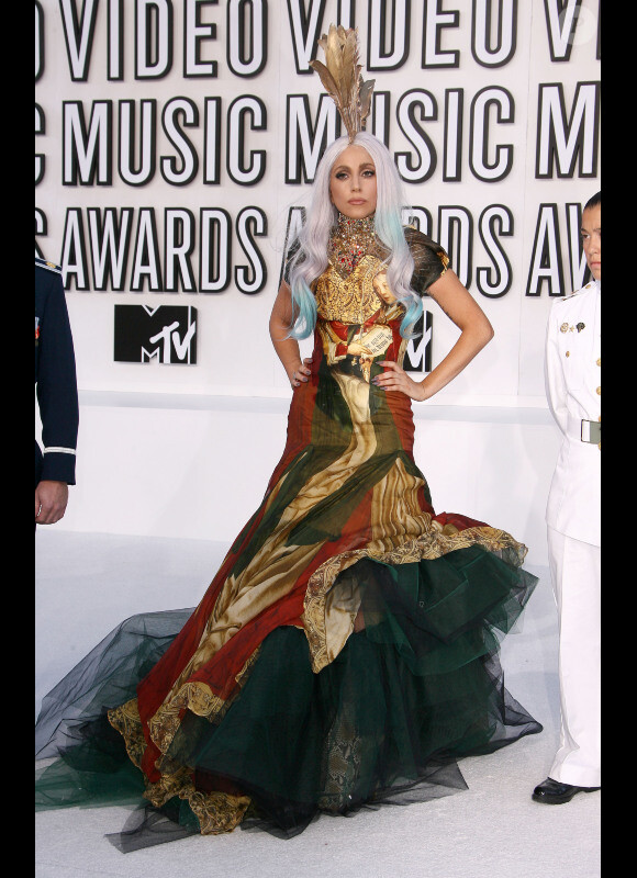 Lady Gaga lors des MTV Video Music Awards à Los Angeles, le 12 septembre 2010