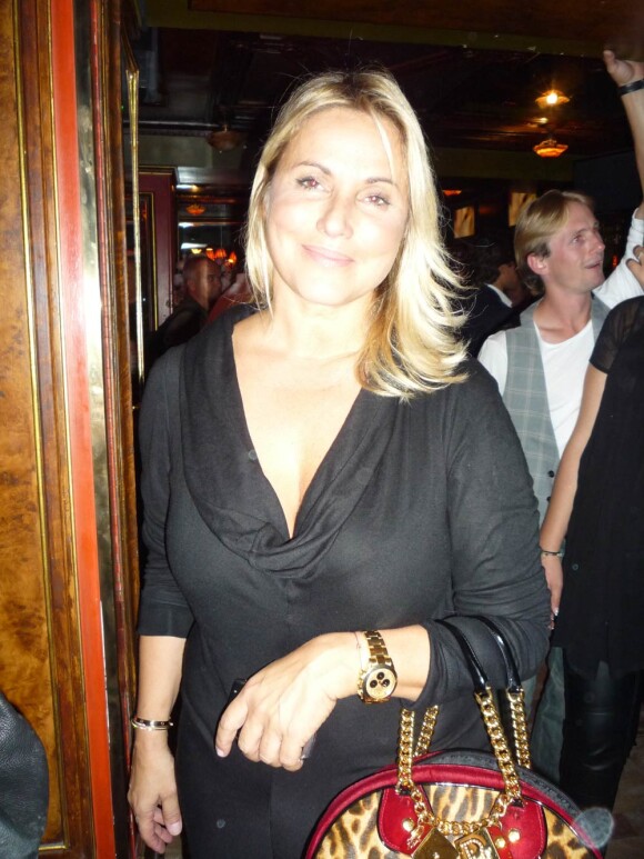 Sophie Favier lors de la soirée de lancement du nouveau parfum de John Galliano à Paris, le 13 septembre 2010