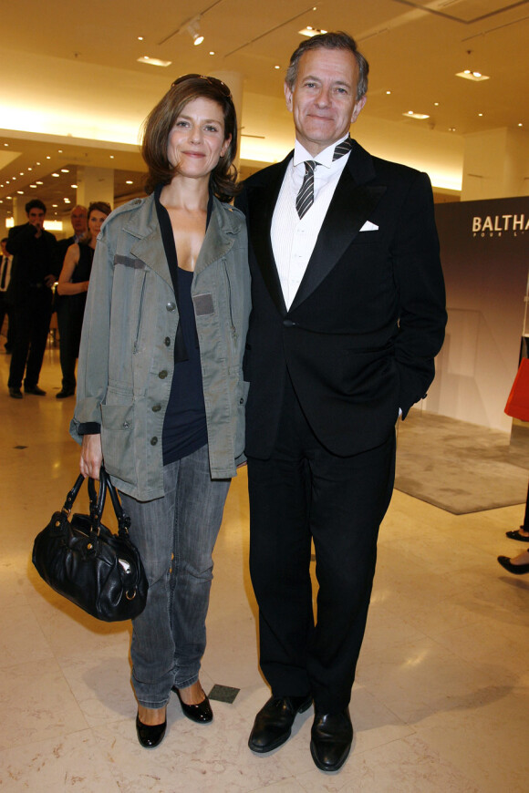 Francis Huster et Marina Foïs lors de l'inauguration du nouvel espace homme du Bon Marché, le 21 septembre à Paris