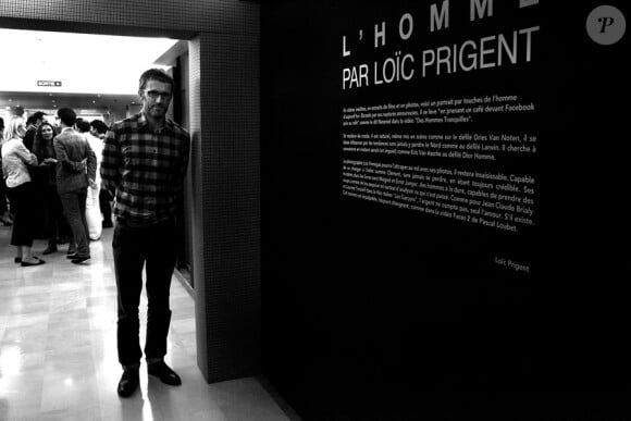 Loïc Prigent qui inaugurait son exposition L'Homme au Bon Marché, le 21 septembre à Paris