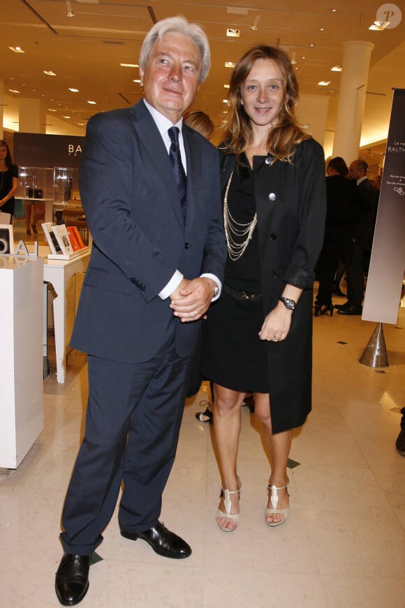 Sylvie Testud et Philippe de Beauvoir lors de l'inauguration du nouvel espace homme du Bon Marché, le 21 septembre à Paris