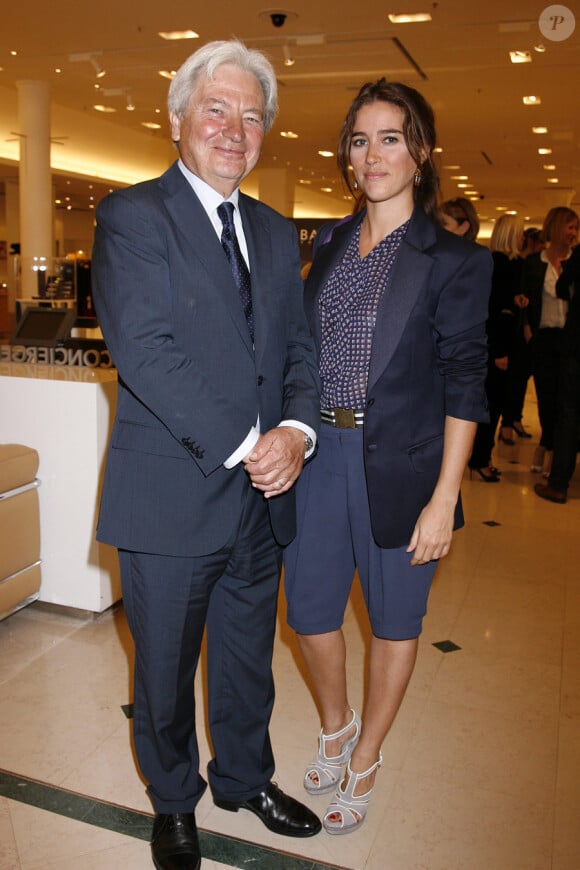 Vahina Giocante et Philippe de Beauvoir lors de l'inauguration du nouvel espace homme du Bon Marché, le 21 septembre à Paris