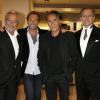 Pierre Arditi, Stéphane Freiss, Richard Berry et Francis Huster lors de l'inauguration du nouvel espace homme du Bon Marché, le 21 septembre à Paris
