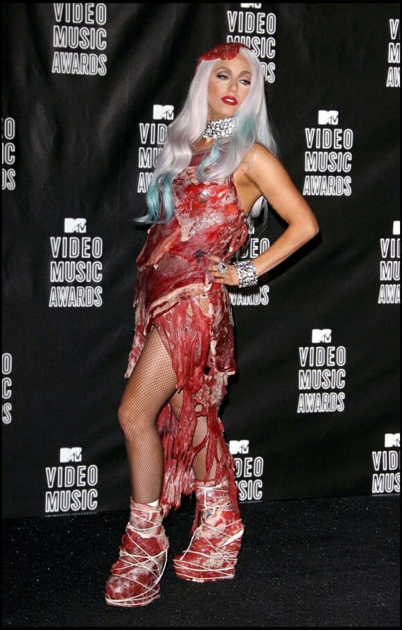 Lady Gaga à la cérémonie des MTV Video Music Awards, à Los Angeles, le 12 septembre 2010