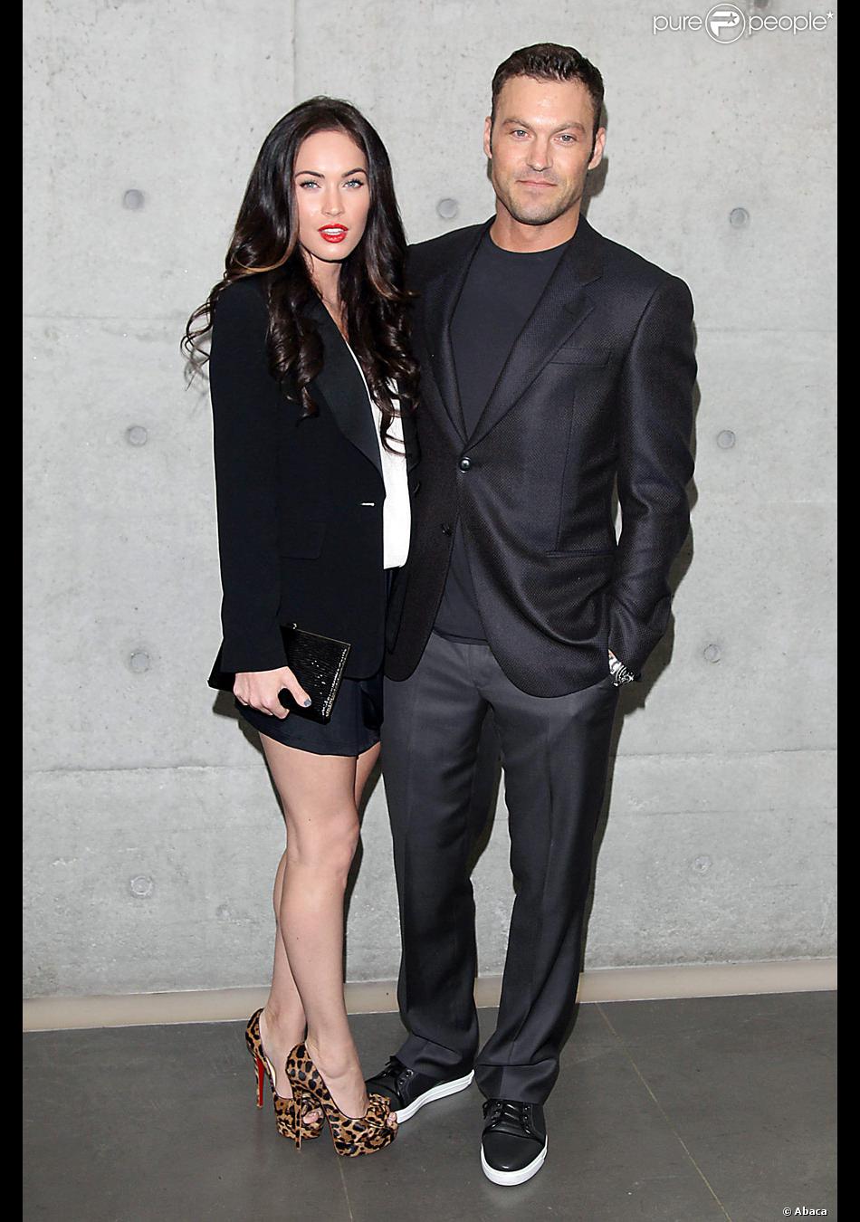Megan Fox et son mari Brian Austin Green au défilé Emporio Armani ...