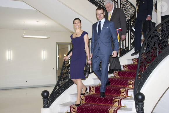 Victoria et Daniel de Suède en France le 27 septembre 2010 : la princesse et son bien-aimé visitent et déjeunent dans le domaine de la Grange