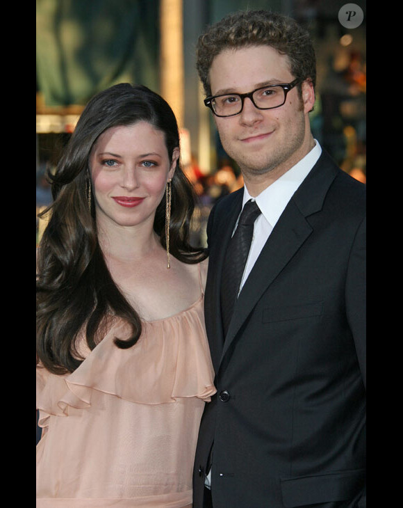 Seth Rogen et sa fiancé Lauren Miller à Los Angeles en avril 2009
