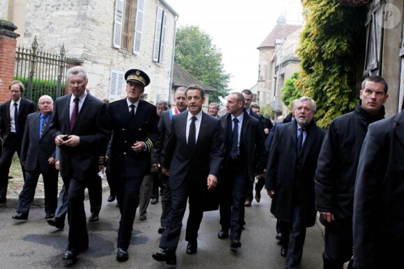 Nicolas Sarkozy va visiter la basilique de Vézelay. 30/09/2010