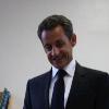 Nicolas Sarkozy en visite à Montillot. Il se rend à la rencontre des enfants. 30/09/2010