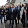 Nicolas Sarkozy en visite à Montillot. 30/09/2010