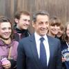 Nicolas Sarkozy en visite à la gendarmerie de Vézelay. 30/09/2010
