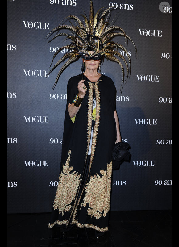 Diane von Furstenberg lors de la soirée Vogue le 30/09/10 à Paris