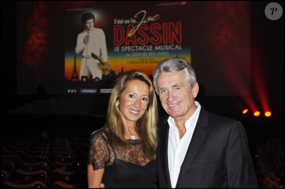 Le producteur Gilbert Coullier et sa femme Nicole lors de la Générale d'Il était une fois... Joe Dassin, le 7 octobre au Grand Rex à Paris.
