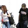 Robert Pattinson et Kristen Stewart, arrivent sur les plateaux de tournage de Twilight Chapitre IV : Révélation, à Bâton-Rouge (Louisiane), samedi 16 octobre 2010.