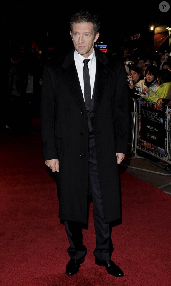 Vincent Cassel à l'occasion de l'avant-première de Black Swan dans le cadre du London Film Festival, à Londres, le 22 octobre 2010.